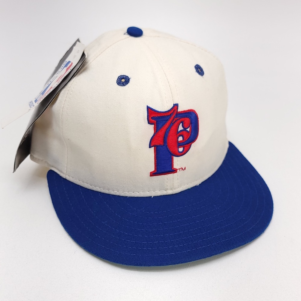 Philadelphia 76ers Hat Vintage New Era 5950 Pro Model Fitted Size 7 Wool NBA